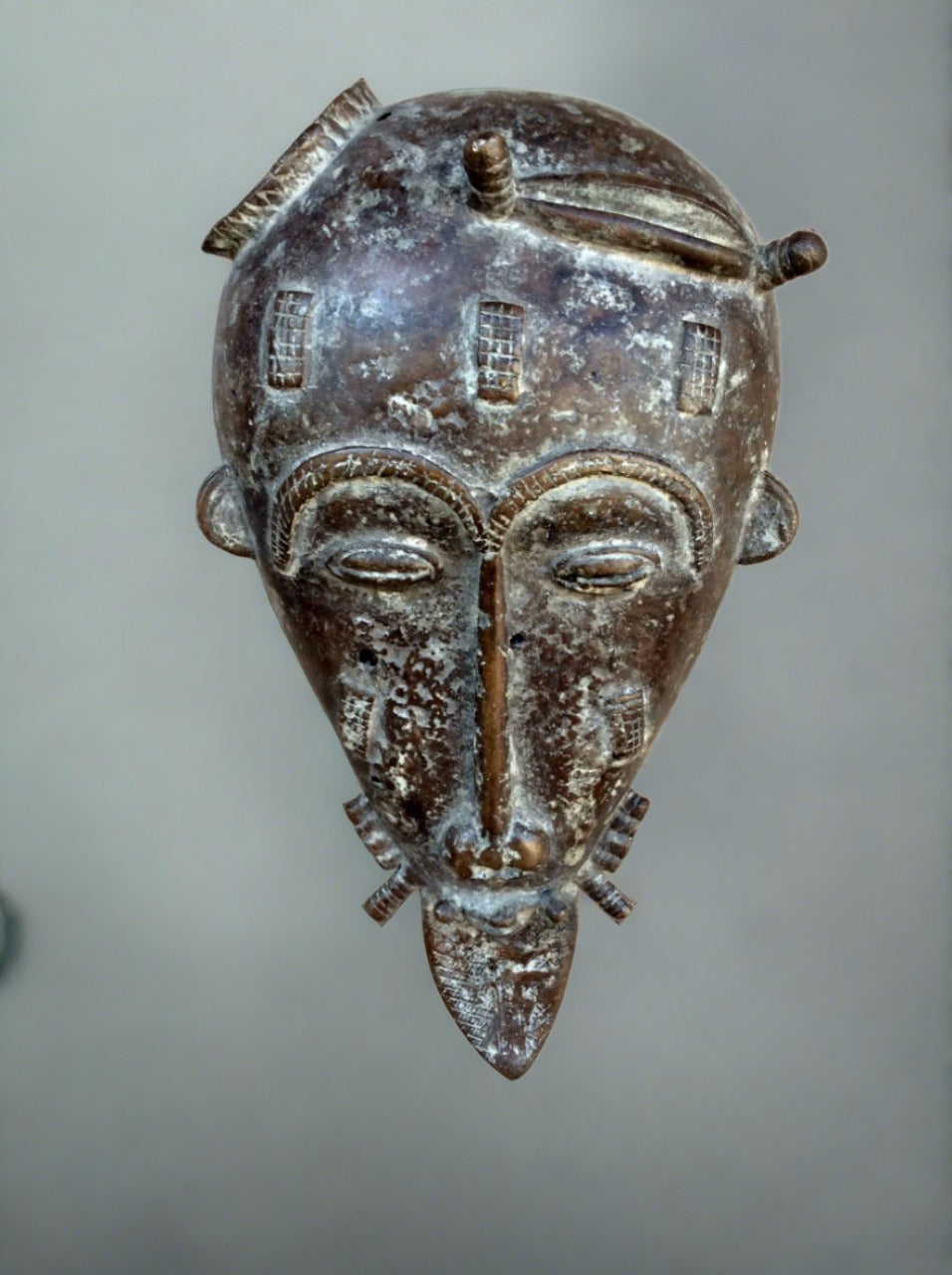 african bronze mask- lrg