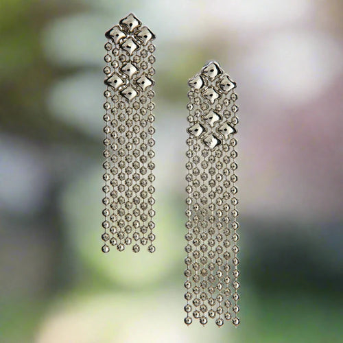 sg liquid metal e14 - as antique silver finish earrings by sergio gutierrez