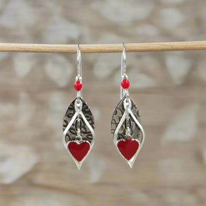 silver forest earrings- ne-1388a