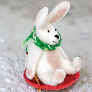 dzi handmade felted orn: flopsy rabbit