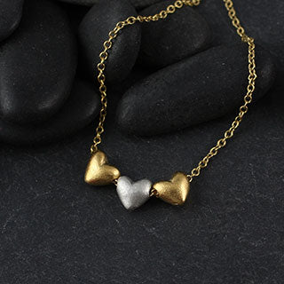 Zina Kao Triple Threaded Baby Heart Necklace (n-mbh3)