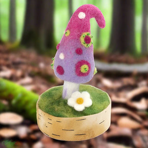 dzi handmade woodland mushroom: purple paradise