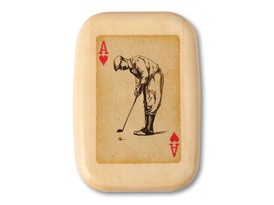 heartwood creations treasure box - gentleman golfer, w/ 6 golf tees