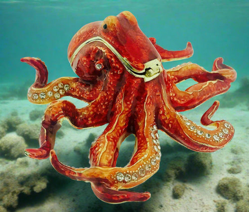 kubla crafts bejeweled octopus box