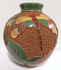 mundo handmade nicaraguan pottery- dragonflies animal pot