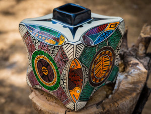 mundo handmade nicaraguan pottery- cube