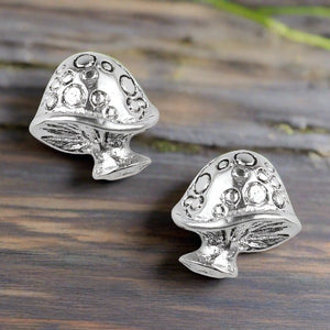 Tomas Earrings- Large Spotted Mushroom Studs