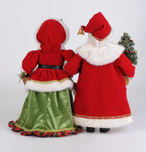 Load image into Gallery viewer, karen didion lighted strolling santa and mrs. claus
