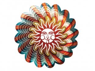 spinfinity designs wind spinner- blue sun