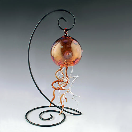 boise art glass amber jellyfish large