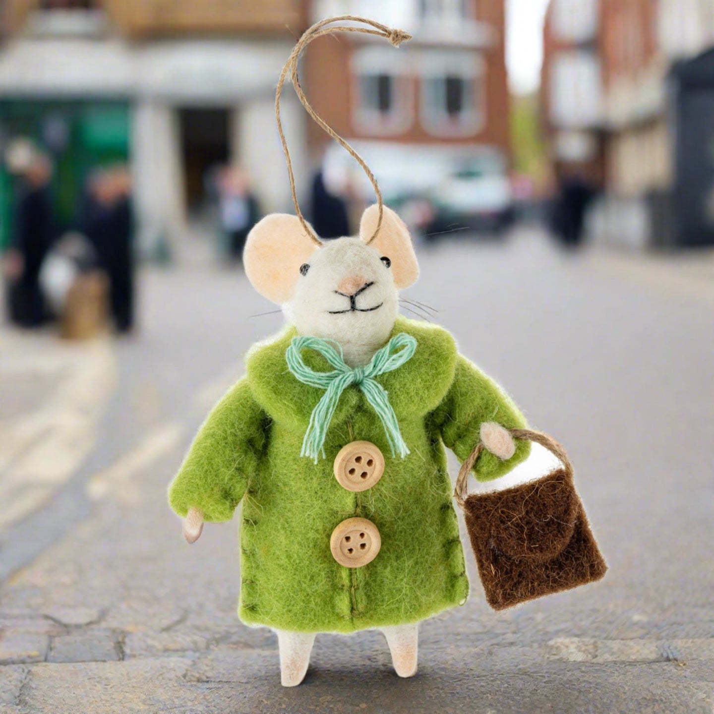 indaba felted mouse ornament- nana nellie