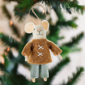indaba felted mouse ornament- oslo