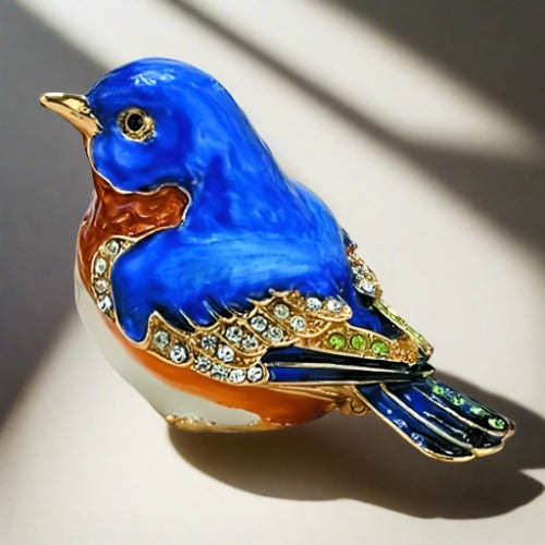 kubla crafts bejeweled blue bird box
