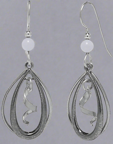 silver forest earrings- ne-13939