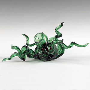 boise art glass green octopus