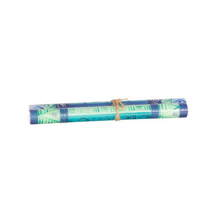 kapula blue and green candles  pair of 9" tapers