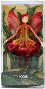 Tassie Design Handmade RED Rose Fairy Doll - with Wings