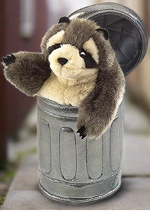 folkmanis raccoon in garbage can puppet
