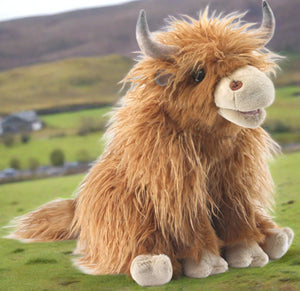 folkmanis full body highland cow puppet