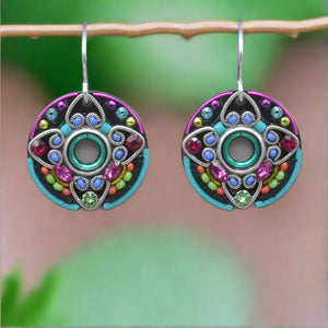 firefly jewelry large mandala earring in multicolor