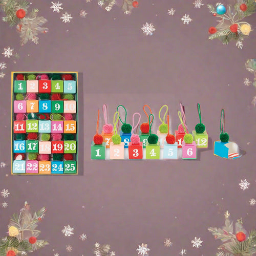 c.r. gibson advent calendar garland kit