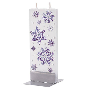 flatyz flat handmade candle- blue snowflakes