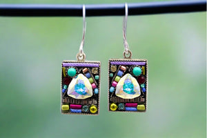 firefly jewelry earrings, soft geometric large square