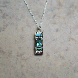 firefly jewelry bar pendant necklace-light blue