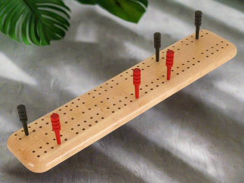 heartwood creations birdseye maple travel cribbage board