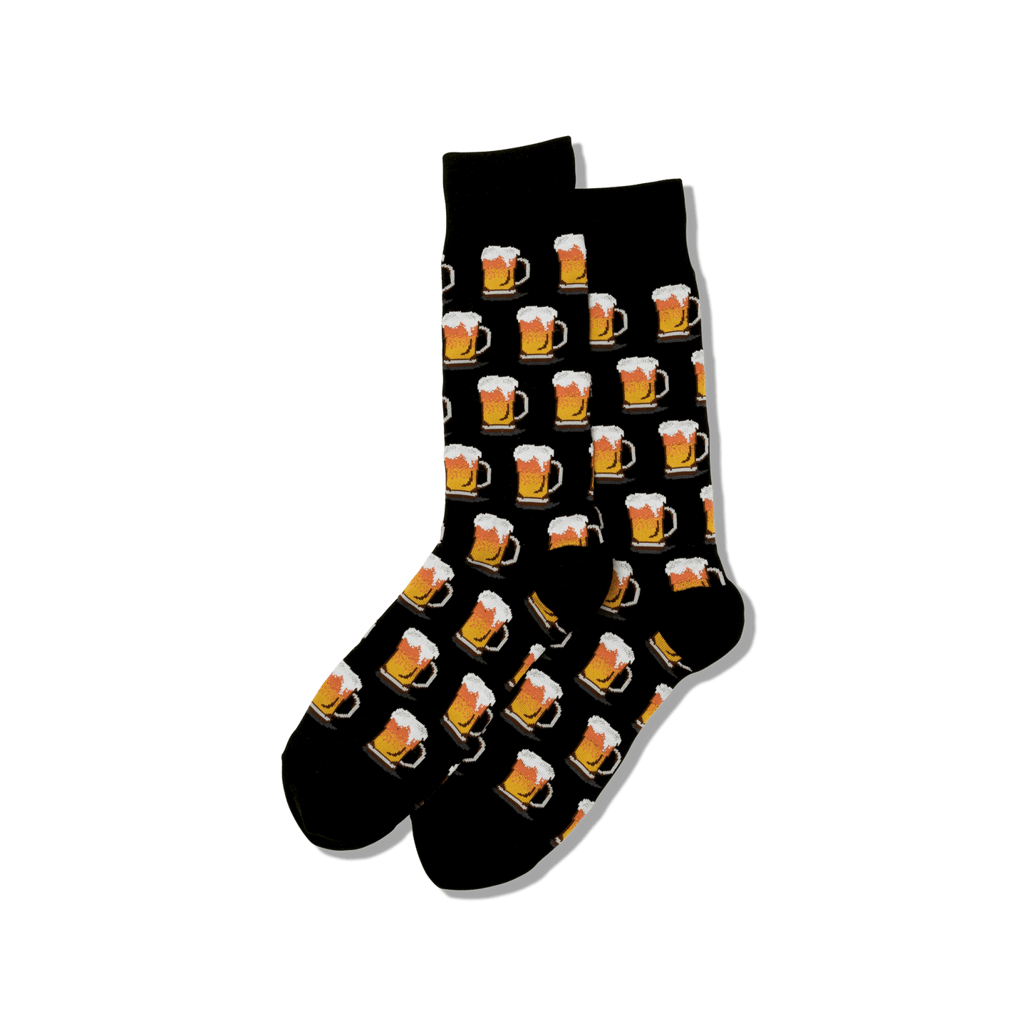 hot sox men's beer crew socks- black