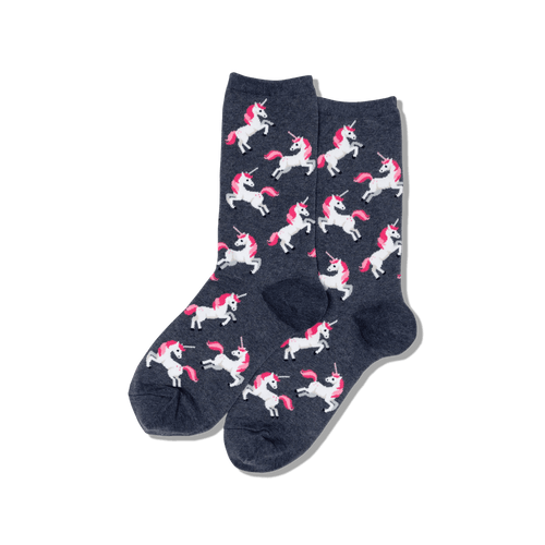 hot sox women's unicorn crew socks