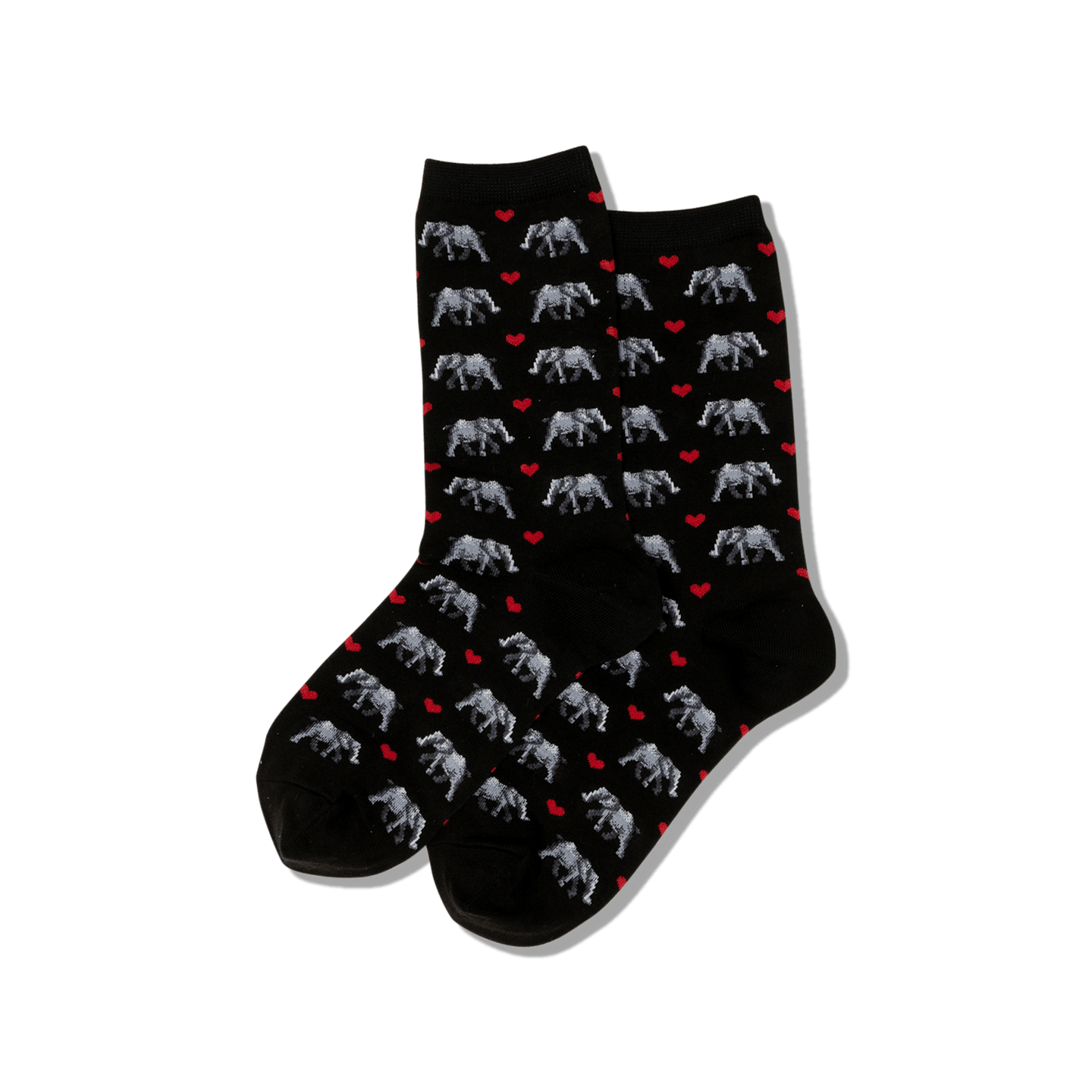 hot sox women's elephant love crew socks