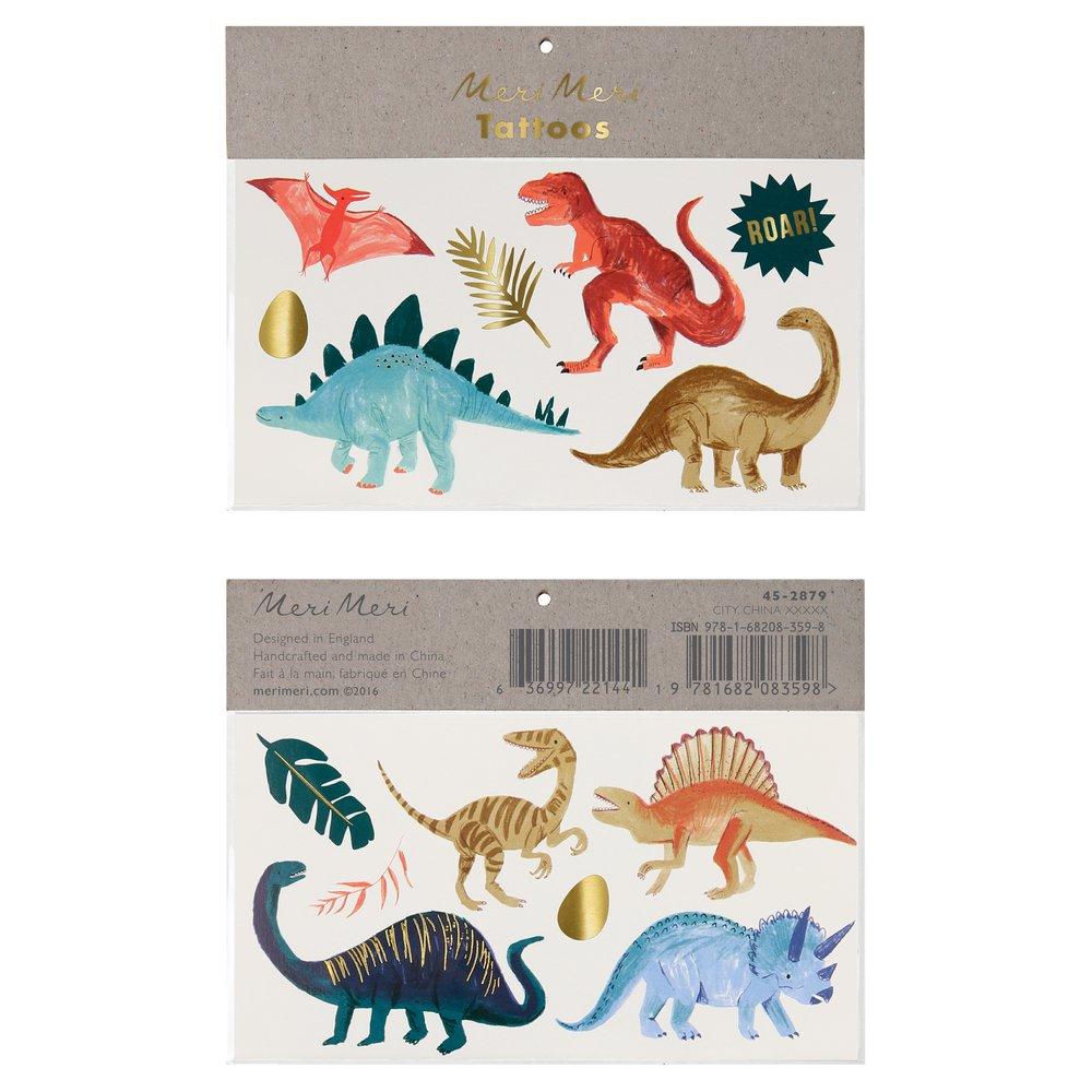 meri meri large dinosaur kingdom tattoos pack of 2