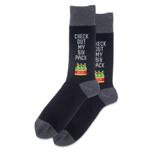 hot sox men's check out my six pack crew socks