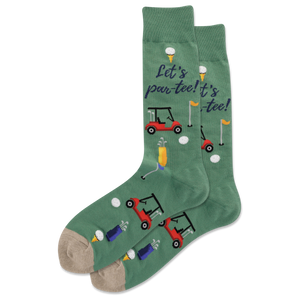 hot sox men's let's par-tee crew socks