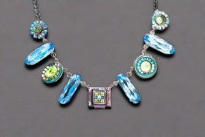 firefly jewelry, la dolce vita light blue necklace