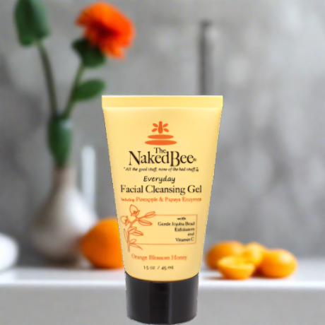 naked bee 1.5 oz. travel orange blossom honey everyday facial cleansing gel