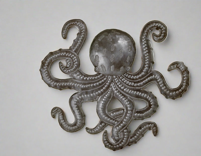 octopus magic haitian tin art