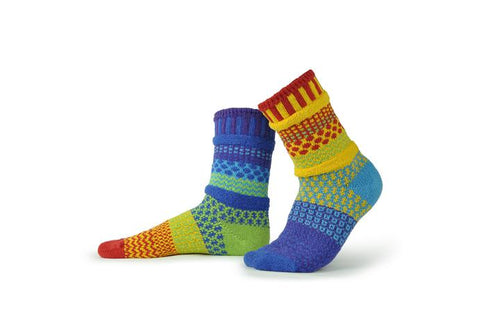 solmate rainbow adult crew socks