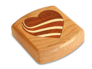 heartwood creations 2" flat wide cherry - swirl heart marquetry