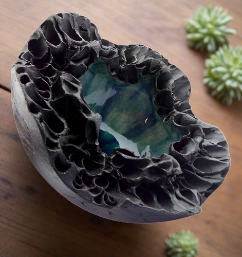 raku potteryworks crater bowl large