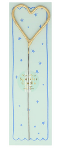 Meri Meri Gold Heart Sparkler Candle 2.5 Inches