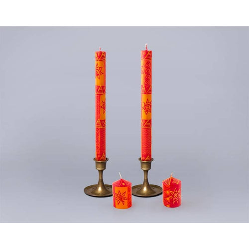 kapula  african sunset candles pair of 9