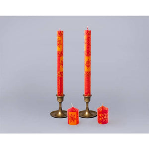 kapula  african sunset candles pair of 9" tapers
