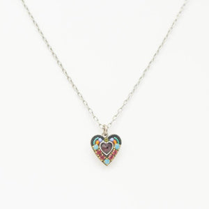 firefly jewelry small red crystal heart pendant-mc 8558-mc