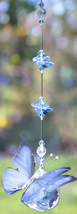 oh my gosh blue morpho butterfly w/ 30mm crystal ball