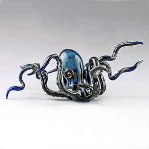 boise art glass blue octopus