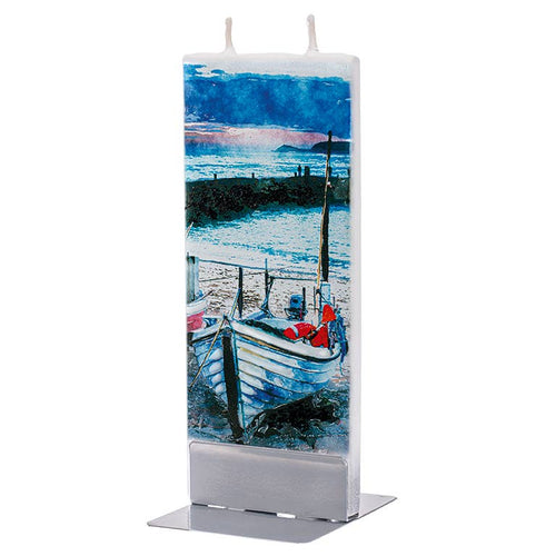 flatyz flat handmade candle- boat on the beach