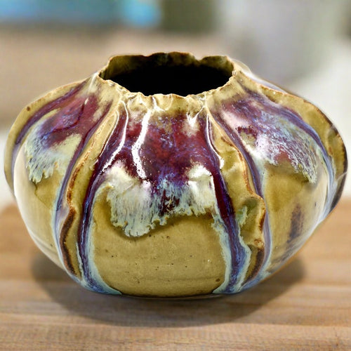Art Floral Trading Company Rose Apple - Small - Green Celadon Purple Effect- SRI110EFFG Media 1 of 1