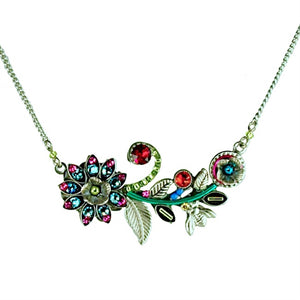 firefly jewelry botanical flower necklace in multi-color